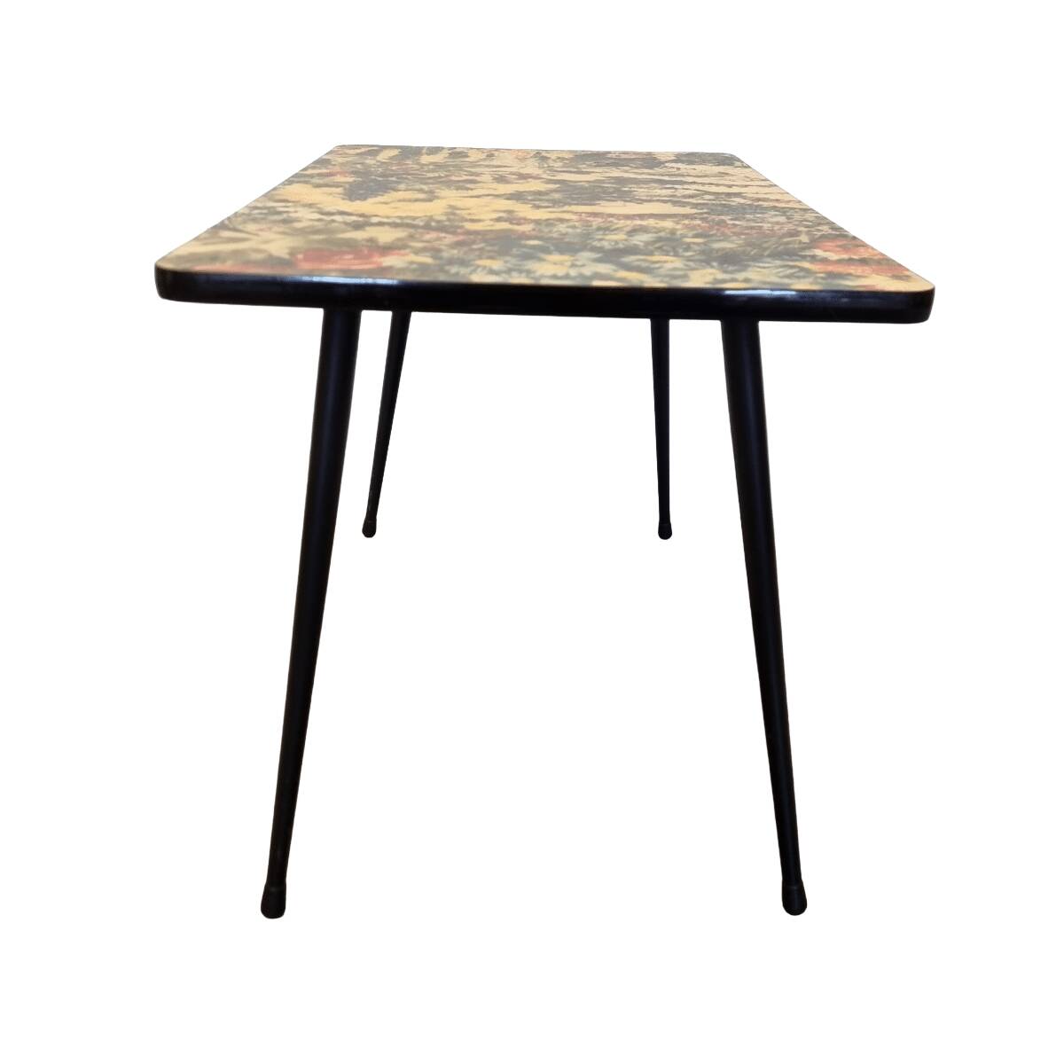 Formica side table with floral top