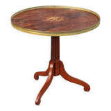 Vintage Neoclassical wooden Game Table-Side Table- Inlay Work-60s