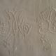 Lot 2 pillowcases embroidered and monogrammed MB old cotton 70 x 75