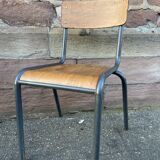 set of 4 vintage mismatched school chairs