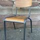 Lot de 4 chaises d'école dépareillée vintage