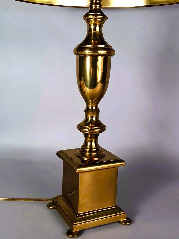 Vintage bronze lamp 70/80s neo-classical style Charles, Baguès. 72 cm. S080