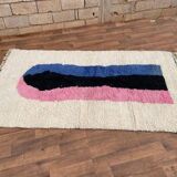 Moroccan handmade Berber rug with colourful patterns, size 150 x 250 cm.