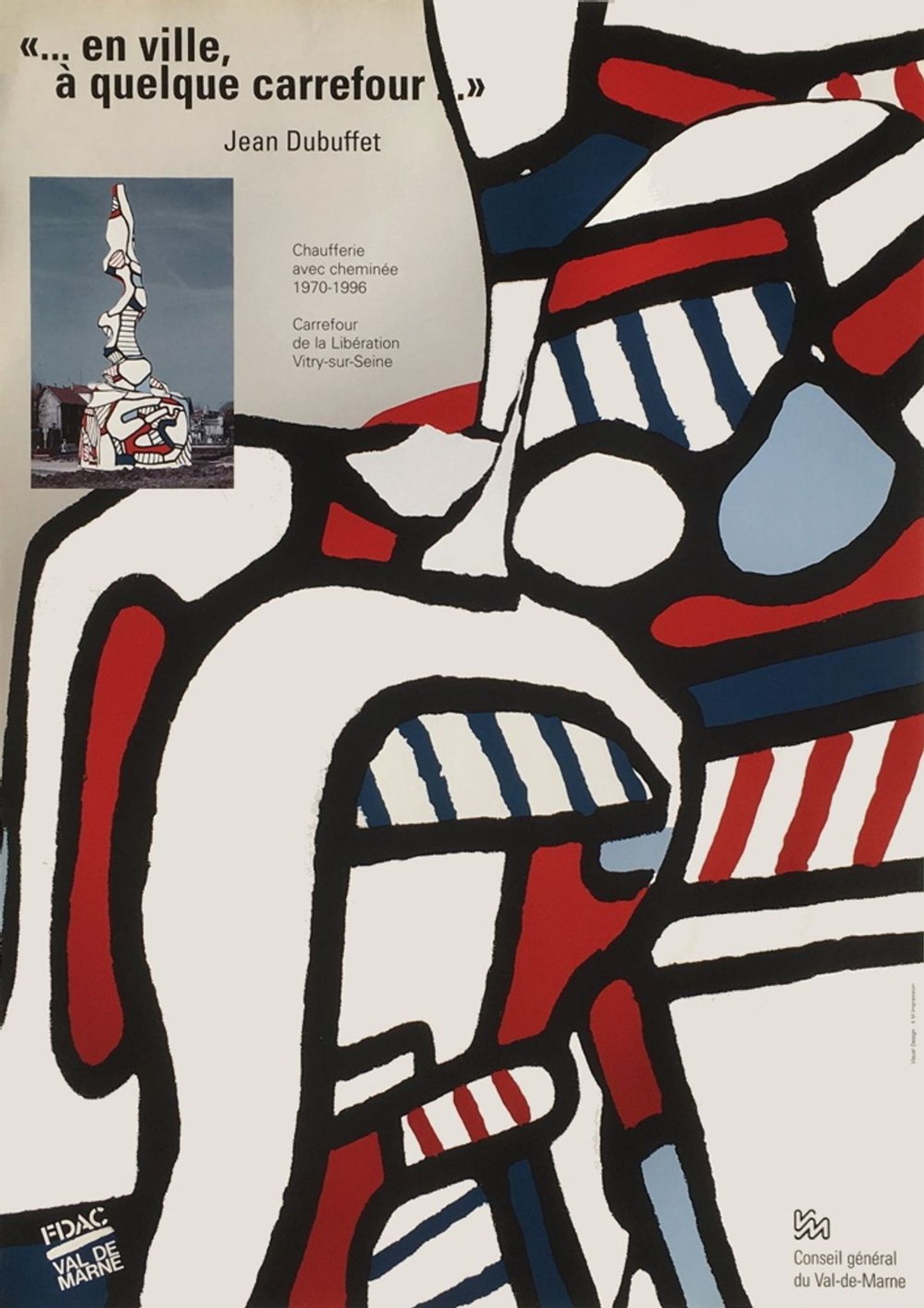 Affiche jean dubuffet 1996 Val de marne
