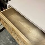 Vintage rattan chest of drawers