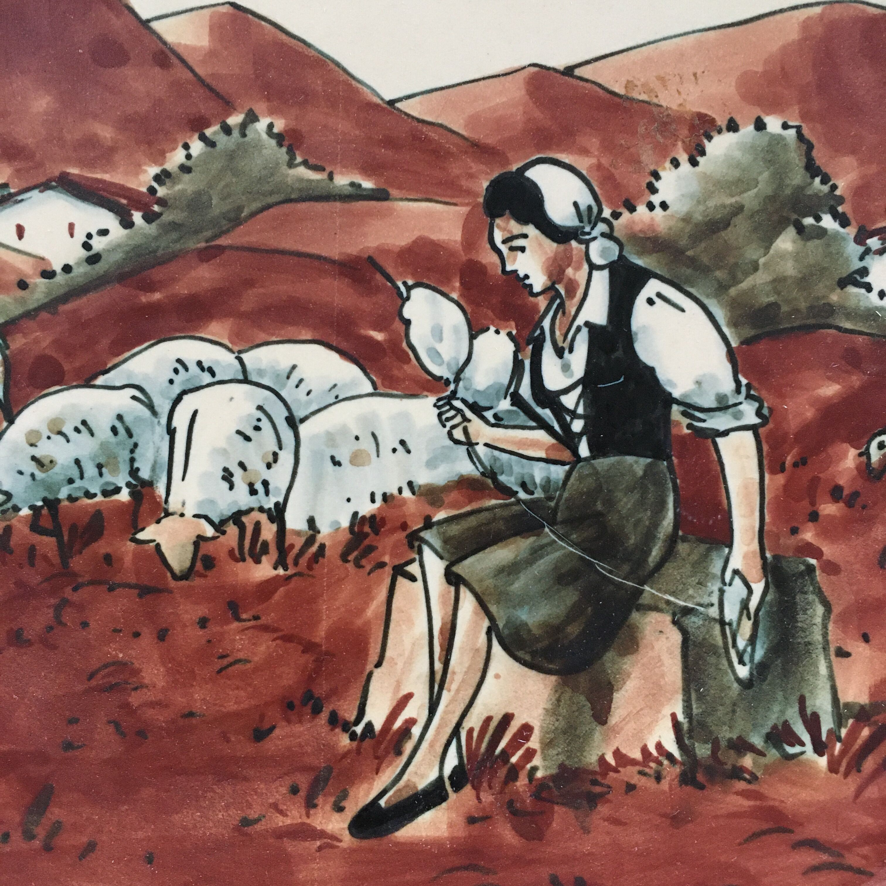 Basque décor dish of Ciboure