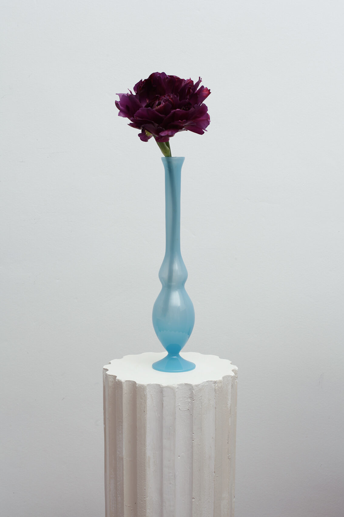 Vase soliflore blue glass