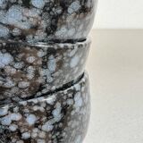 Black and gray ceramic mugs