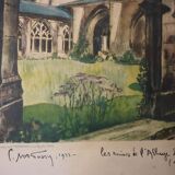 Affiche ancienne de l'eglise saint wandrille par matossy