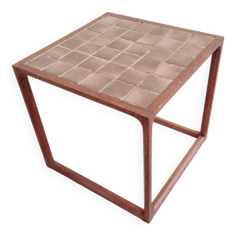 Table d'appoint danoise cube par Kai Kristiansen