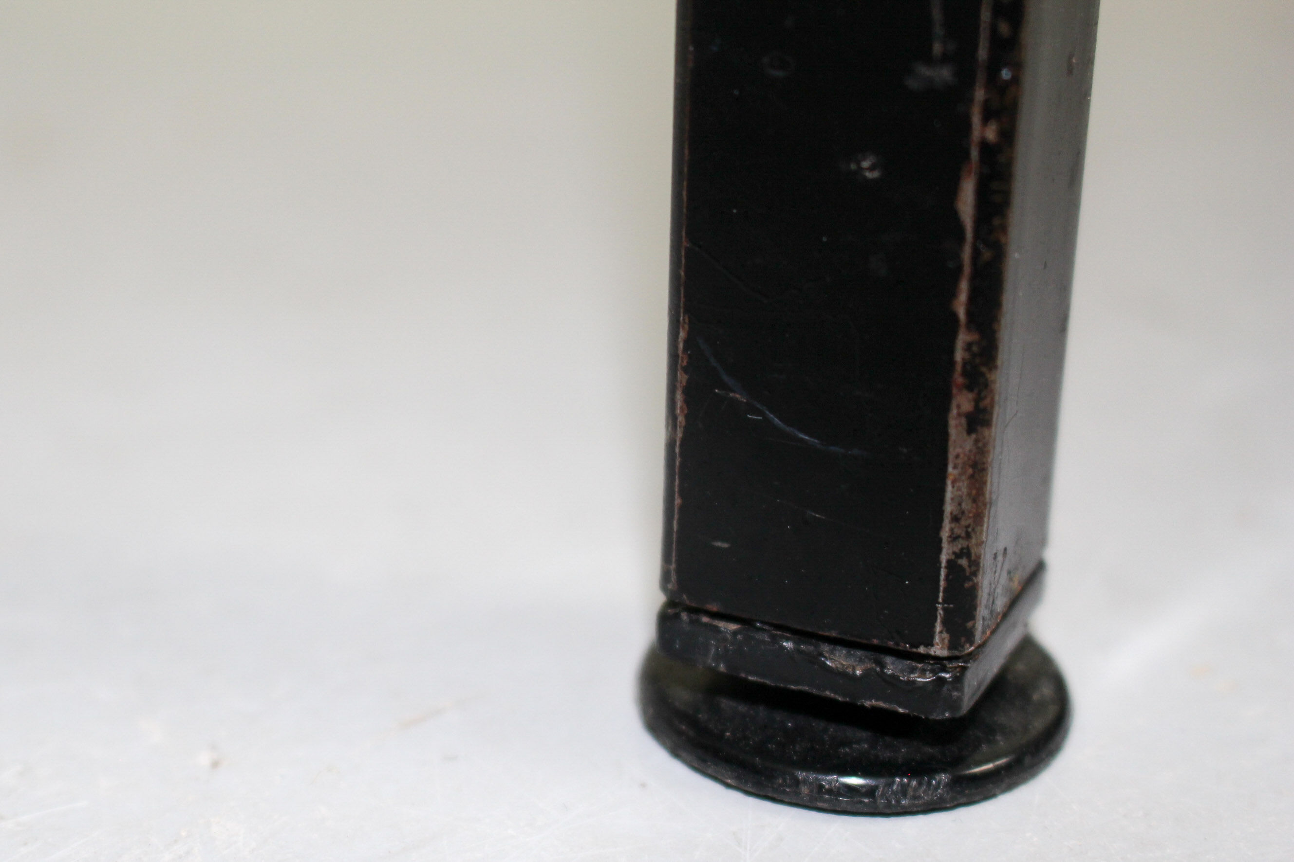 Set of 2 Industrial minimalist black metal tube frame chairs, 1960s