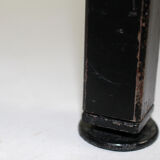 Set of 2 Industrial minimalist black metal tube frame chairs, 1960s