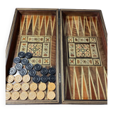 Ancient backgammon in marquetry