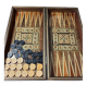 Ancient backgammon in marquetry