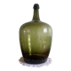 Dame-Jeanne Bonbonne ancienne verte 45cm Alsace - éclat col