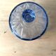 Blue Molded Pressed Glass Cheese Cloche
