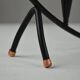 Black Painted Metal Candle Holder with Copper Detailing – Gunnar Ander for Ystad-Metall, Sweden, 1950s