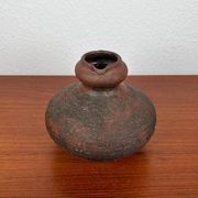Carafe vase by German studio pottery, brutalist vintage by Gerhard Liebenthron, 1974.