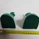 Pair of dog-shaped dog-shaped art deco dogs in green dabbling