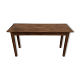 Small old console in solid oak, with spindle legs