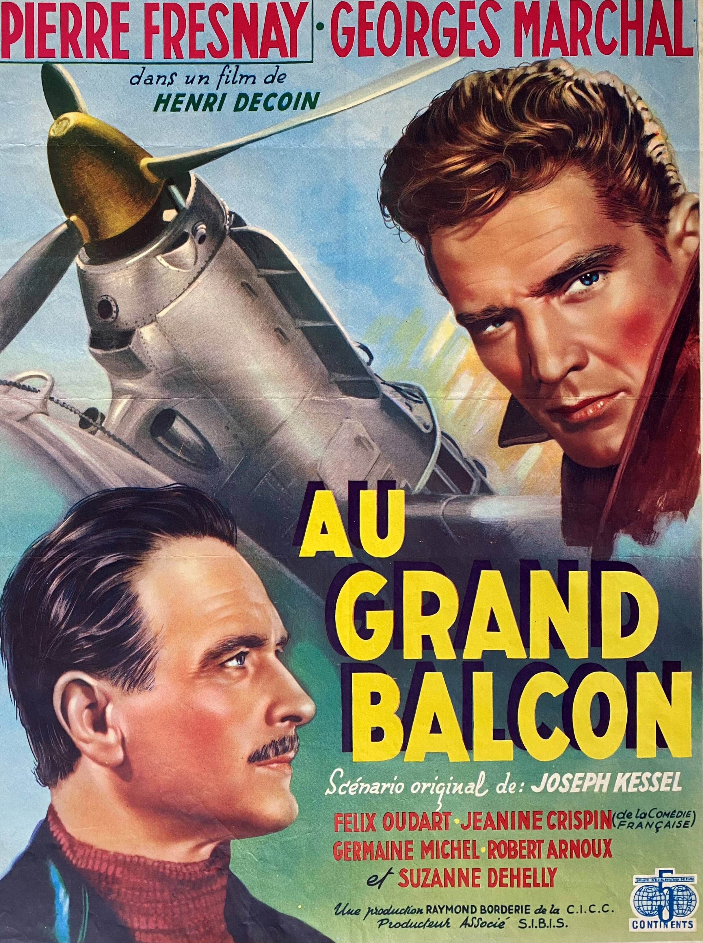 Original cinema poster "Au grand balcon" Pierre Fresnay, Aviation 36x52cm 1949