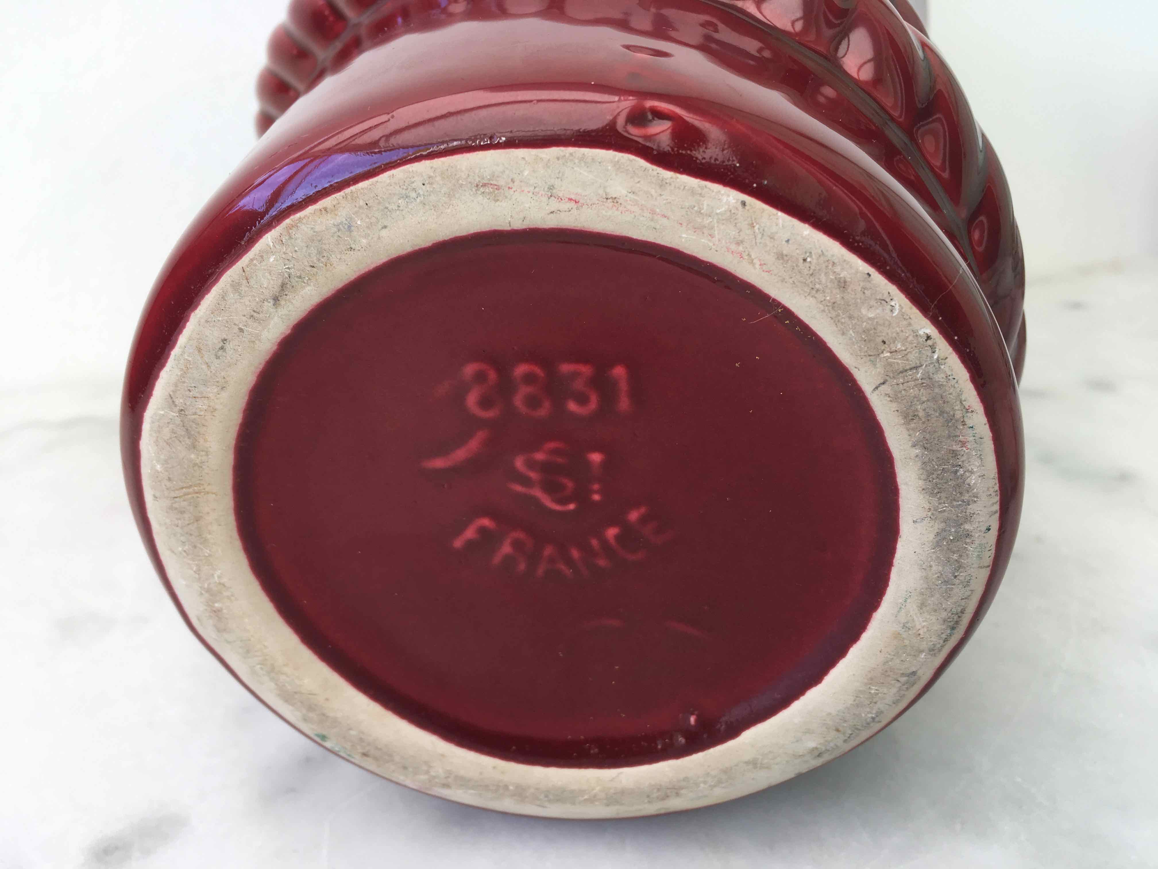 Purple ceramic vase 1960