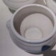 Set of 6 white ceramic lion-headed ceramic soup bowls