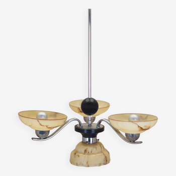 Glass chandelier, Danish design, 1970s, production: Denmark