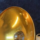 Lampe à pince Lita en métal doré et blanc