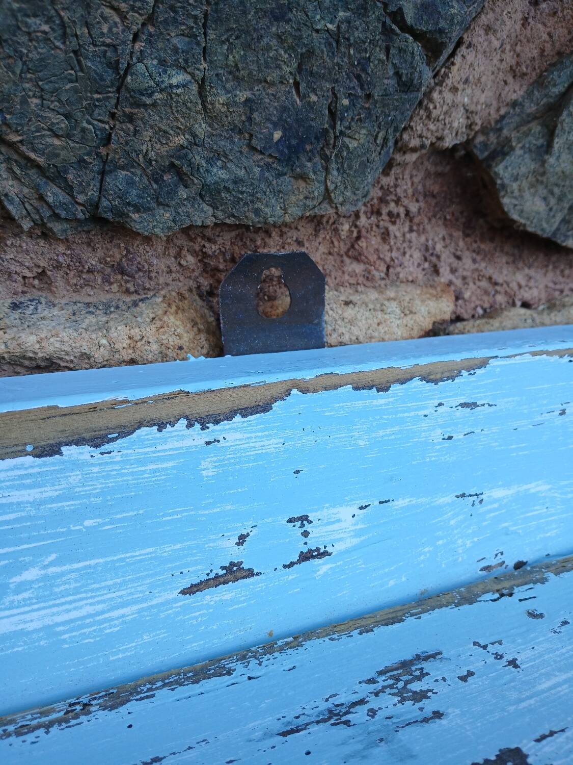 Old wooden wall shelf