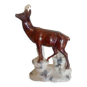 Statuette 43cm chamois - rocher