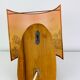 Wooden wall lamp and silk lampshade, vintage, 1960s.