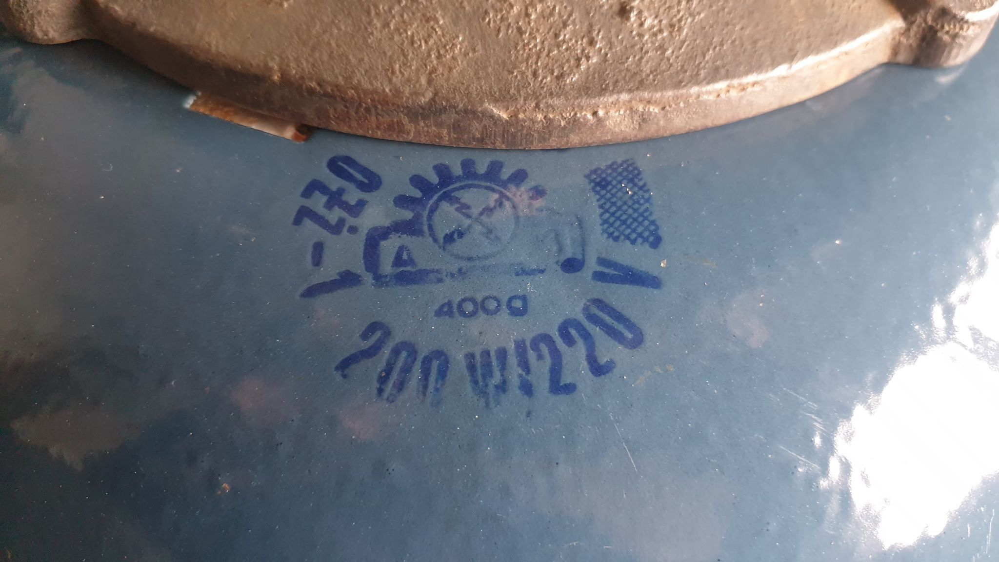 Vintage industrial pendant lamp from Wilkas A23, 1950s