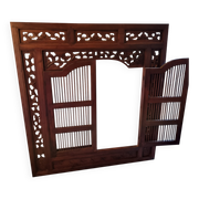 Balinese mirror with shutters Indonesia 120X130cm