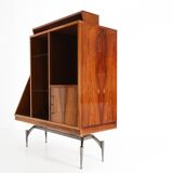 Rare A-geometrically Italian Mid-century cabinet in rosewood, 1960s