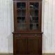Early 20th century English two-section mahogany bookcase