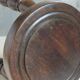 Vintage solid turned wood tripod stool