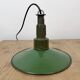 Industrial Green Enamel Military Pendant Lamp with Cast Aluminium Top, 1960