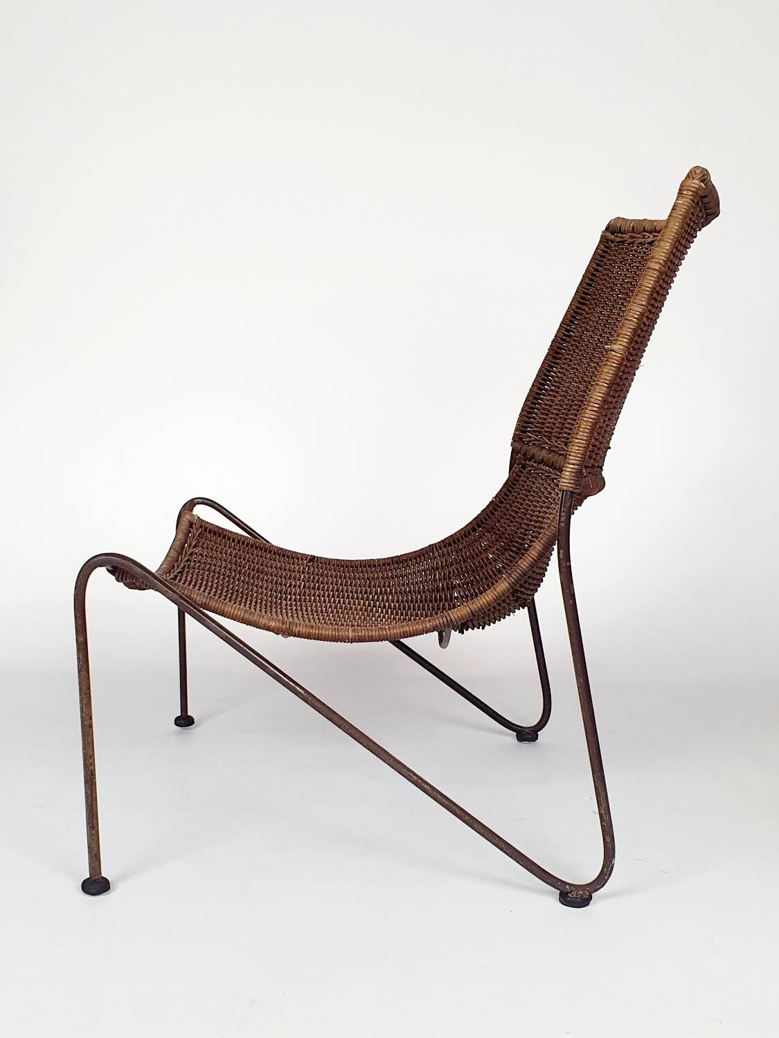 Pair of "Mombasa" rattan and steel armchairs by Pier One
