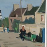 Ove Olson ( 1903-1975 ), Swedish Modern Painting, 1972, Oil on Cardboard