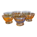 multicolored granite glass cups, from the 1950s