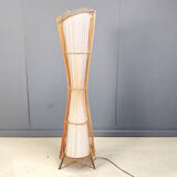 Vintage Italian bamboo floor lamp, 1960s