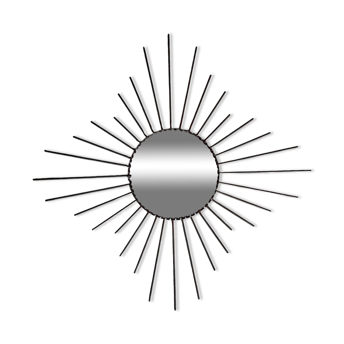 Wrought iron sun mirror