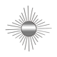 Wrought iron sun mirror