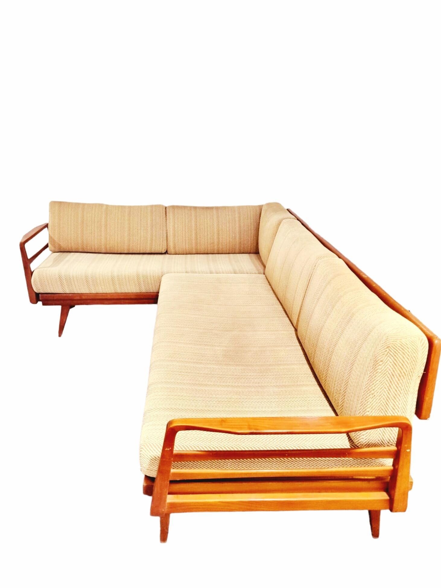 Vintage convertible Knoll Antimott corner sofa, daybed, 1960s