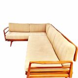 Vintage convertible Knoll Antimott corner sofa, daybed, 1960s