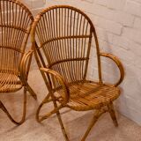 Paire fauteuil bambou
