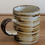 Hand-painted sandstone cups
