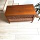 Wooden and rattan toy box