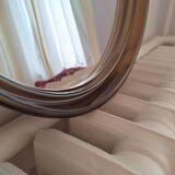 Vintage smoked plexiglass mirror